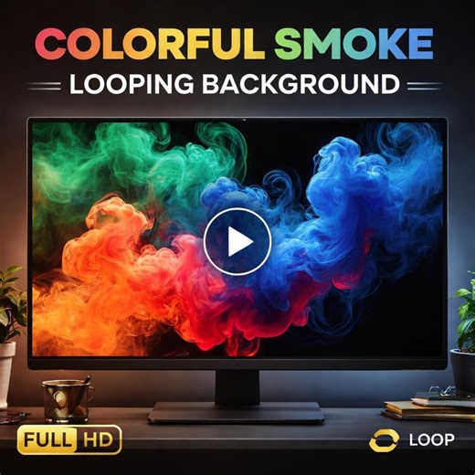 Animated Color Ink Smoke Background Loop | Seamless Abstract Video | VJ, Motion Graphics, Streaming, Youtube, Social Media - Etsy