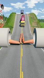 Hand Bollard vs Trucks Crashes in Beamng Drive #handbollard #beamngdrive #bus #truck | Sohara Gaming