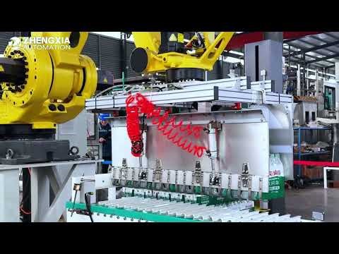 FANUC robot Beverage bottle palletizing stacking line palletizer factory settings for customers