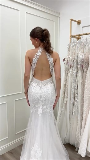 Only One Bridal by Wedding Belles | 💍What the Bride wanted vs. what we pulled💍 Here is what we would pull if a bride asked for fitted, lacey, high-neck, and a unique back.... | Instagram