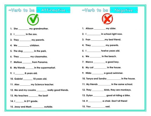 Verb to be - Simple Present worksheet