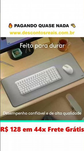 Combo Teclado e Mouse Sem Fio Logitech MK250 Bluetooth Ambidestro Layout ABNT2 Construção Durável