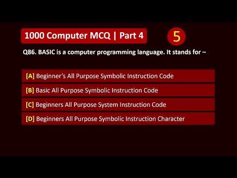 1000 Computer MCQs Series Part 4 | Computer GK Questions | #competitiveexams #youtubevideo
