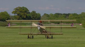 Vintage Avro Triplane Engine Running Stock Video - Video of item, aircraft: 306074085