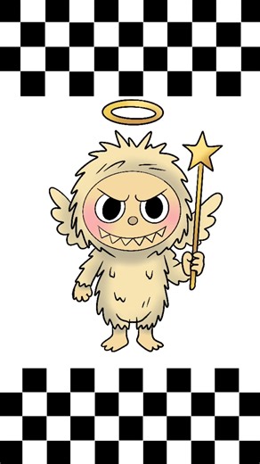 Labubu Angel Speed Drawing 👼✨ | Cute Angel Labubu Art | Digital Sketch & Art Shorts #art #drawing