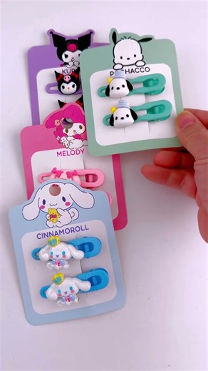 Cute Sanrio Bracelet Earrings Hair Clip Set#sanrio #melody #hellokitty #cinnamoroll