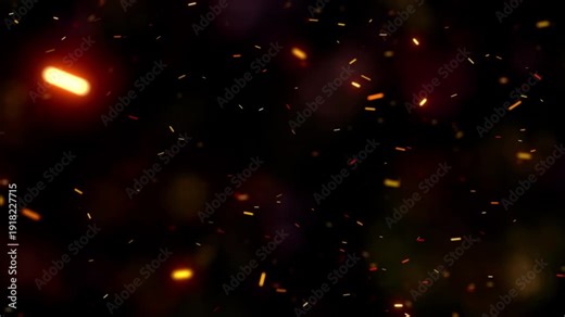 hot action trailer fire smoke particles background animation
