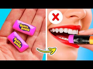 BREAKING THE RULES 🤪 Crazy Candy Hacks for School & Class by 123 GO! Galaxy