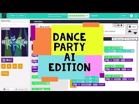 Code.org Dance Party AI Edition - Hour of Code Dance Party AI Edition 2023 - Artificial Intelligence