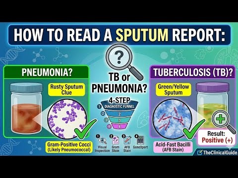How to Read a Sputum Report: TB vs. Pneumonia | 4-Step Diagnostic Guide