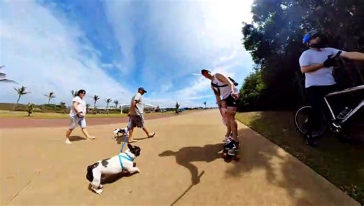 Dad Takes 2-Year-Old Daughter Longboarding