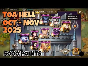 TOA HELL 5000 POINTS, OCTOBER - NOVEMBER 2025 ROTATION [Summoners War : Sky Arena]