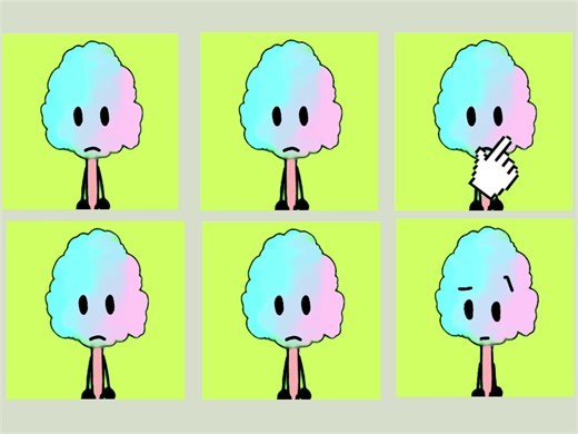 This is cotton candy, a character from my object show 😼 #fyp #tbdos #viralll #xyzbca #osc