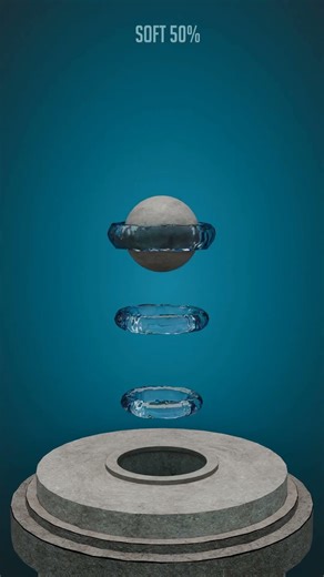 0% vs 100% torus 3D Soft Body Simulation in blender