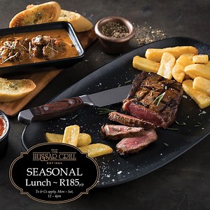 Have you indulged in our Seasonal Lunch? Dine on any 2 delicious courses @ R185pp. Mon – Sat, 12 – 4pm. Enjoy excellence. | The Hussar Grill