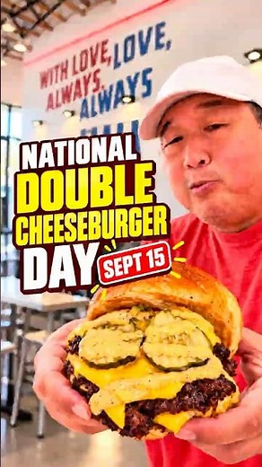 National Double Cheeseburger Day at With Love Always 🍔 #lasvegas #vegasunlockedtv #vegasfoodies