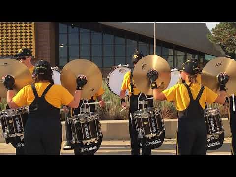 Iowa Hawkeye Drumline cadence set in the lot 9/23/17
