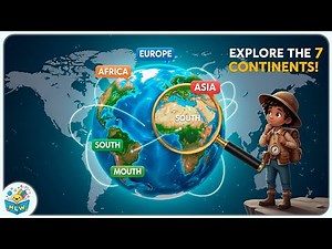 Learn the 7 Continents 🌎 | Fun Geography for Kids with Colors & Maps!