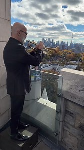 A moment of reflection at Casa Loma. 🎺 The Last Post and The Rouse played in honour of those who served and sacrificed. #RemembranceDay #LestWeForget #casaloma | Casa Loma