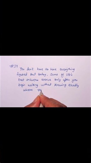 You Don’t Need All the Answers Today | Daily Pen Thoughts | #39