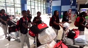 COPPER QUEENS ARRIVE IN BATTLE ZONE The Copper Queens arrived yesterday at their base in Cape Coast ahead of their first game on Sunday against Equatorial Guinea. The team touched down in Accra around 17:30 hours local time and endured a four hour drive to Cape Coast and reached their base at 22:00 hours local time and are lodged at the beautiful Coconut Grove Hotel. Coach Bruce Mwape is confident that his girls are ready for the AWCON challenge. "In football anything can happen you can't always