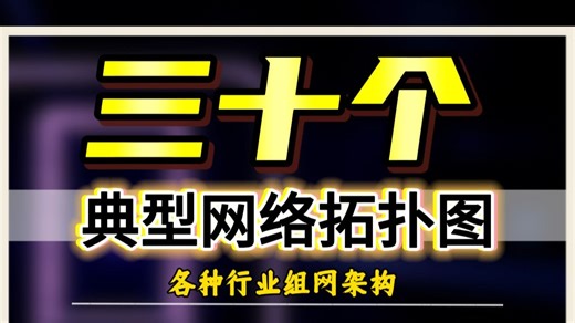 三十个典型网络拓扑图 网工组网架构 HCIP HCIA HCIE 华为认证 题库