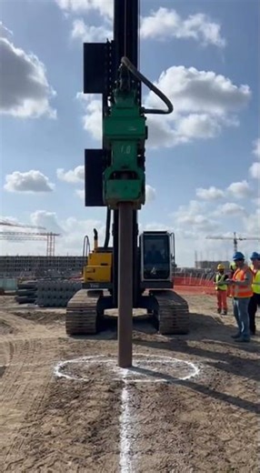 Self-Guided Pile Driver in Action