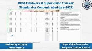 BCBA Fieldwork Tracker Standard & Concentrated, BCBA Supervision Tracker, BCBA Supervision Hours Tracker, Bcba Tracker Hours, Bcba Hours Log - Etsy Canada