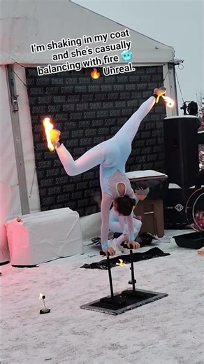 Awesome performance! at Stillwater MN #firedancing #freezing #coldweather #shorts