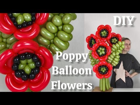How to Make a Balloon Poppy. Simple Flower Tutorial 🎈