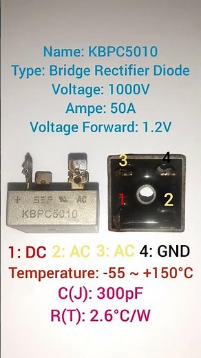 Bridge Rectifier Diode KBPC5010