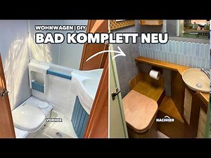 Caravan bathroom completely renovated | Before vs. After