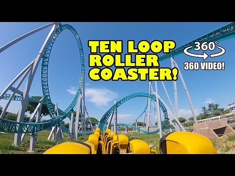 Altair 10 Loop Roller Coaster VR 360 POV Cinecitta World Italy #rollercoaster #rollercosterpov
