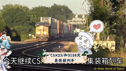 CSX231和3038次集装箱列车