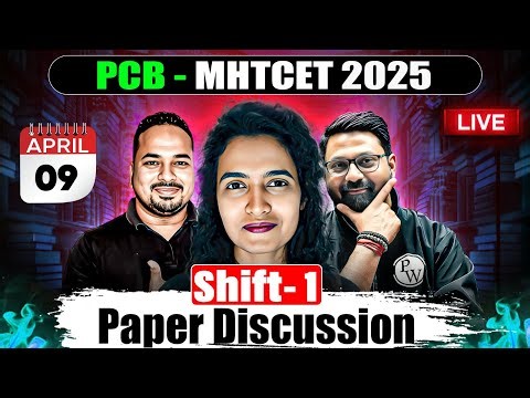 🔥 PCB Shift1: MHT-CET 2025 LIVE Paper Analysis! Physics, Chemistry, Biology – Fast & Accurate 🚀
