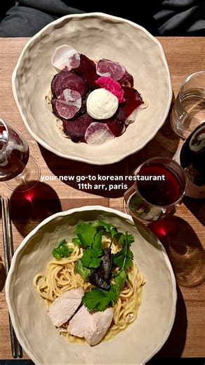 the fatmap on Instagram: "big crush on this tiny Korean spot that hits extra hard now that Paris is freezing ❤️‍🔥 if you’re looking for comfort, quiet, and a 35€ menu that feels like a warm hug… this is it. 💥coup de foodre: the Mandoo with duxelles, verjus & Parmesan custard and their chocolat and fig tart. wow. 💰35€ for the 3-step menu 📍@jip.paris, 112 Rue de la Roquette, 11th arr if you love intimate spots and bowls that thaw your soul… Jip is calling. #parisfood #parisfoodguide #parisrest
