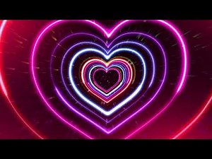 4K Abstract Neon Lights Hearts Tunnel VJ Motion Background || Free VJ Loops || 4K VJ Loops