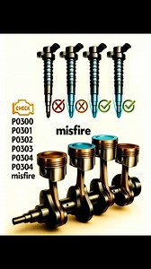 Engine Misfire Explained 🔧🔥 One bad ignition coil can trigger codes P0300–P0304 and make your engine shake. Always diagnose before replacing parts! ✔️ #Torquecraft #automotive #fblifestyle | Torque Craft