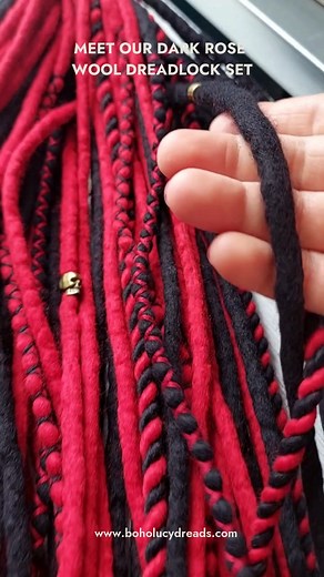 3.7K views · 60 reactions | Meet our Dark Rose wool dreadlock set ❤️ | Boholucydreads | Facebook