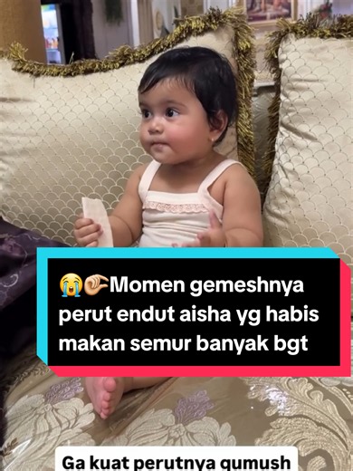 Aisha Makan Semur Nasinya Banyak, Perutnya Jadi Gemesh