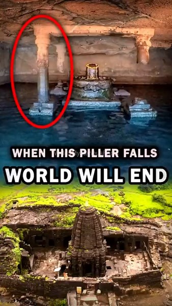 How is it possible?🤯😱 #lingam #water #ancient #temple #hindugod #history #world #india #mystery #god