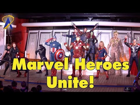 Full 4K Marvel Heroes Unite Show on the Disney Magic with Captain Marvel