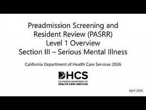 PASRR Level I Overview