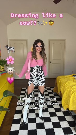 Cow Print Outfit Challenge | Dressing like a Cow 🐄✨🤠