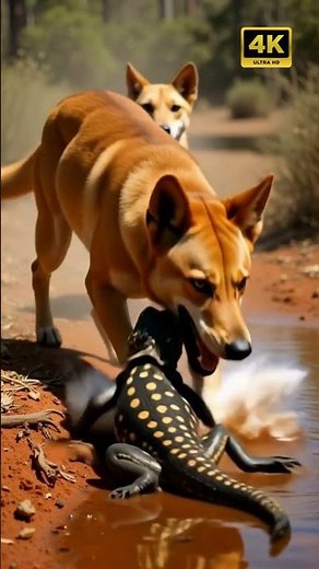 Dingo vs. Perentie: Savage Showdown in the Australian Outback! | Wildlife Fight #australia
