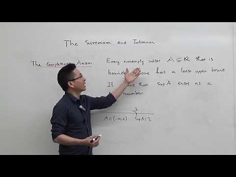 Supremum & Infimum --- Part 1 --- Supremum, Example and Completeness Axiom