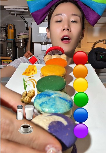 마카롱 색깔별 먹방 ASMR