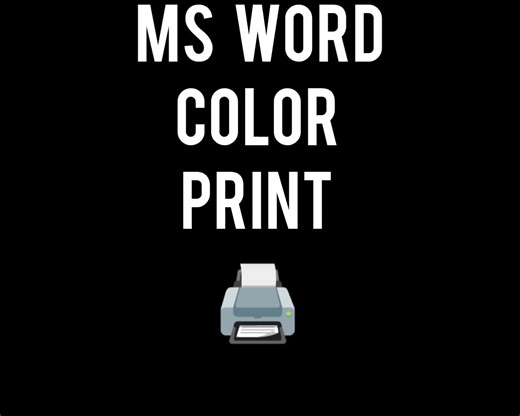 How to Take color page in MS Word. Color 🖨Printer #foryou #foryou #foryou #excel #excel #CapCut #mswordtutorial