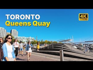 Queens Quay Toronto Walk | 4K Lake Ontario & Waterfront Views