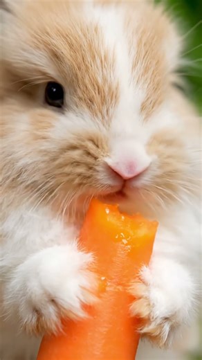 Cute Bunny Eating Carrot 🥕🐰 #rabbit #animals #animalsounds #asmr #shorts